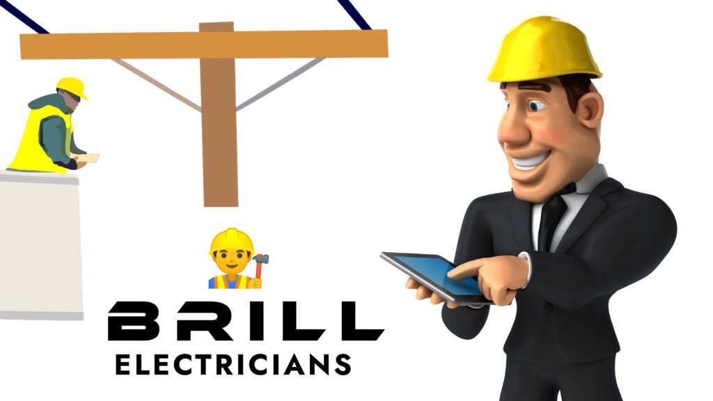 An example of some badly selected stock graphics and logos for a fictional Electrician's company